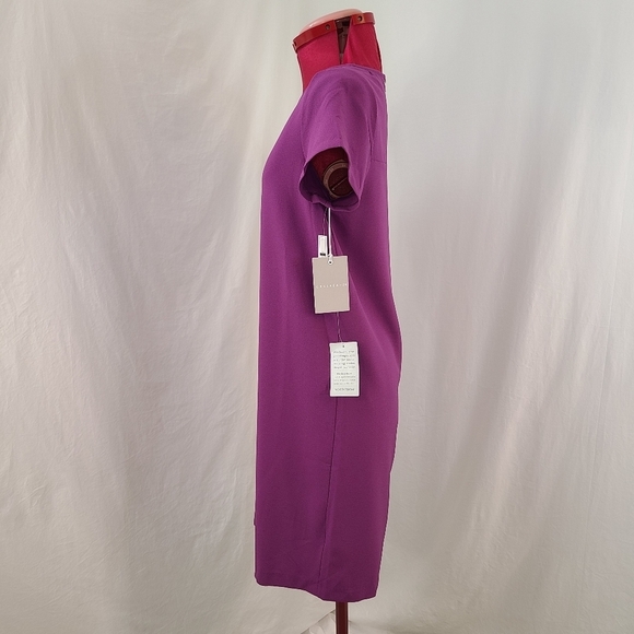 Chelsea 28 Crepe Shift Dress In Purple - Picture 4 of 14